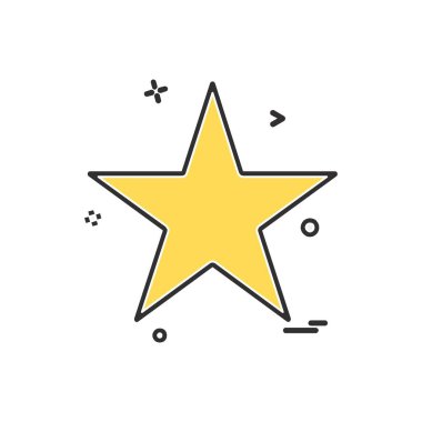 Yıldız simgesi tasarım vektörü