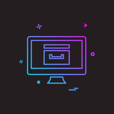 Bilgisayar simgesi tasarım vektörü