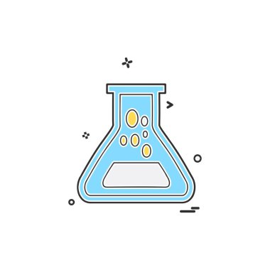 Beaker ikon tasarım vektörü