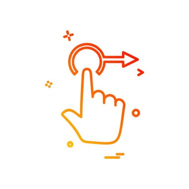 El simgesi tasarım, renkli vektör çizim