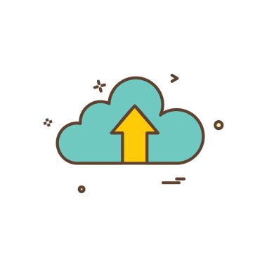 bulut oku simge vektör tasarımı