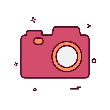 Kamera simgesi tasarım vektörü