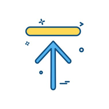 Yukarı ok simgesi tasarım vektörü