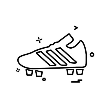 Futbol ayakkabıları simge tasarlamak vektör 