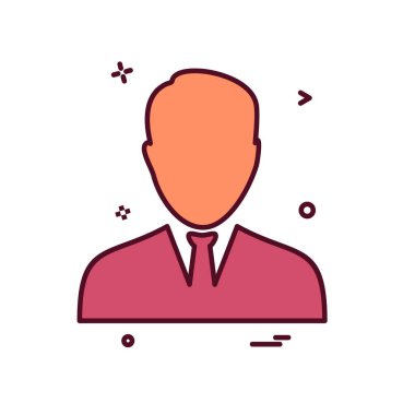 Avatar erkek simge tasarım vektörü