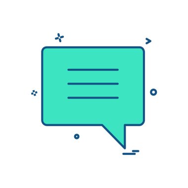 İleti simgesi tasarım vektörü