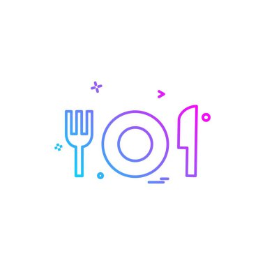 Gıda simgesi tasarım vektörü