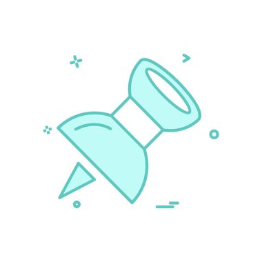 PIN düz simge vektör çizim 