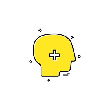 beyin tedavi Kullanıcı simge vektör desige