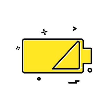 Batarya simgesi tasarım vektörü