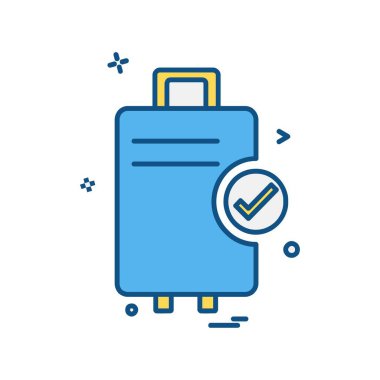 Seyahat çanta simge tasarlamak vektör