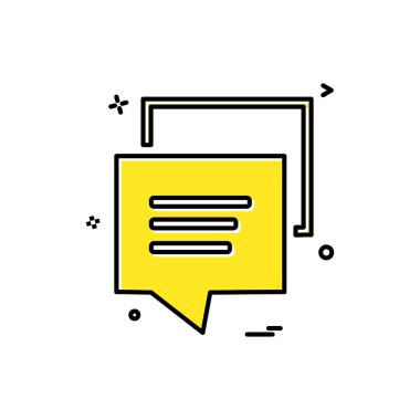 sohbet sms kabarcık simge vektör tasarımı