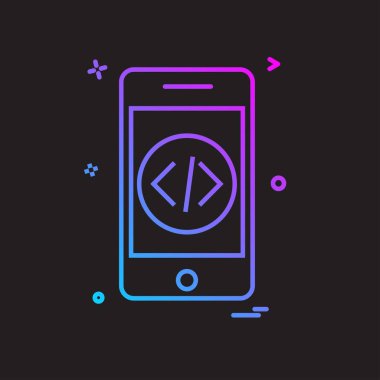 Cep telefonu simge tasarlamak vektör