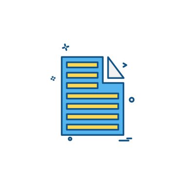 Belge simgesi tasarım vektörü