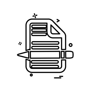 Belge simgesi tasarım vektörü