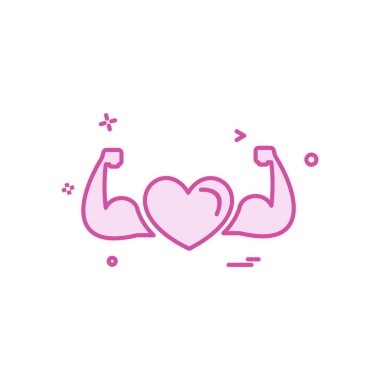 Kalp simgesi tasarım, Sevgililer günü için vektör çizim