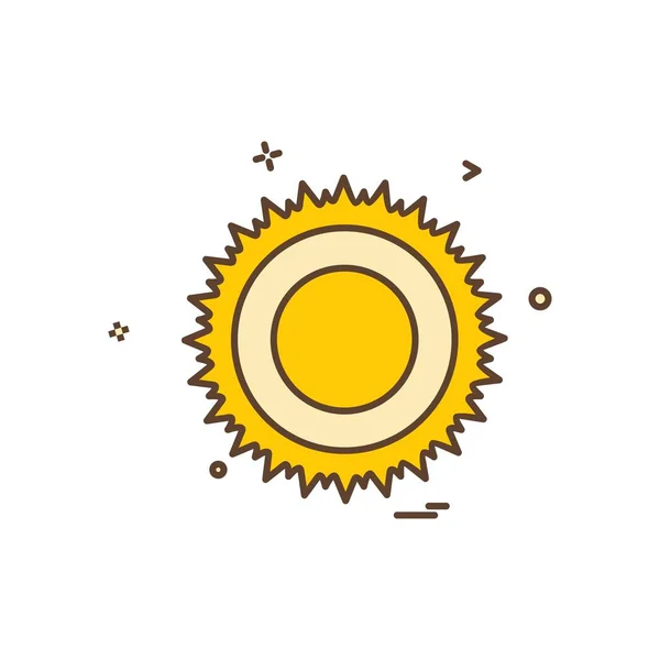 Sun Icon Design Vector — Stock Vector