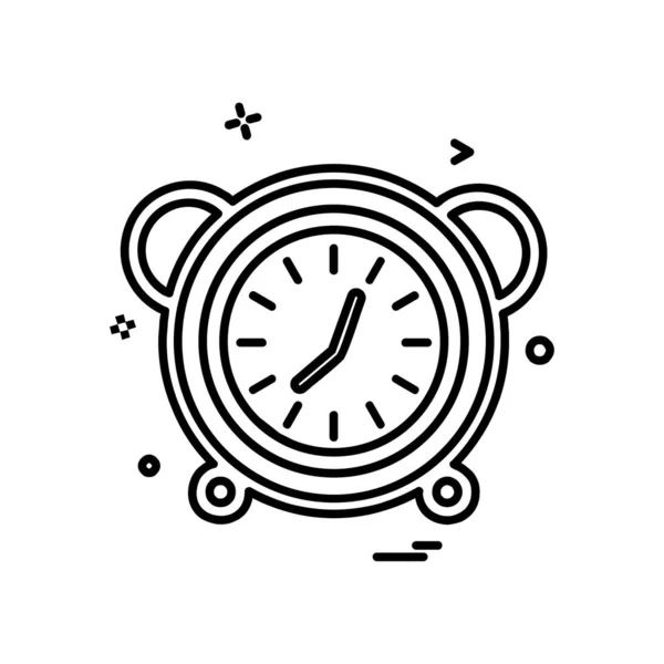 Reloj Icono Plano Vector Ilustración — Vector de stock