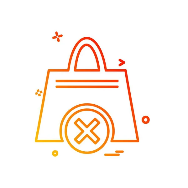 Bolsa Compras Icono Diseño Vector — Archivo Imágenes Vectoriales