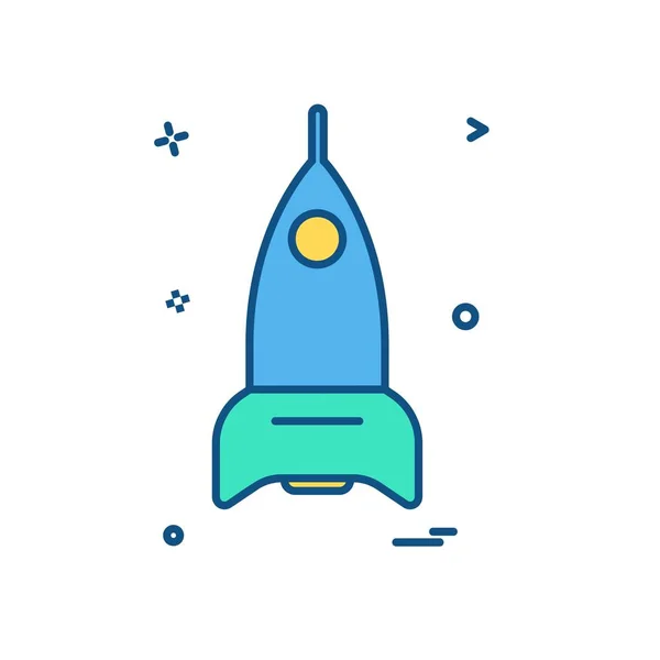 Rocket Icon Design Vector — Stock Vector