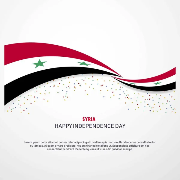 Syria Happy Independence Day Background — Stock Vector