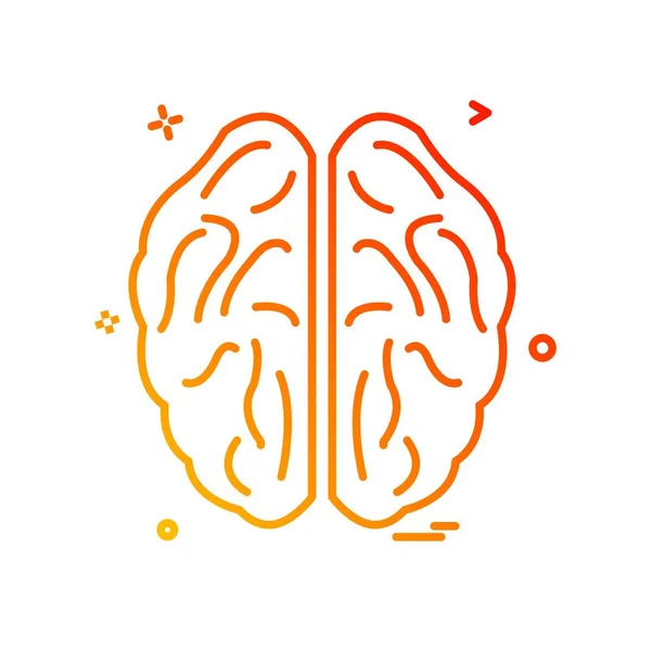 脳のアイコン デザインのベクトル — ストックベクタ