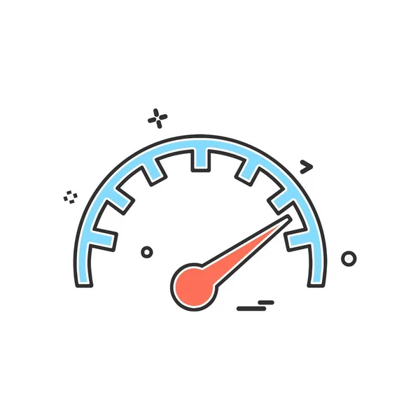 Meter Icon Design Vector — Stock Vector