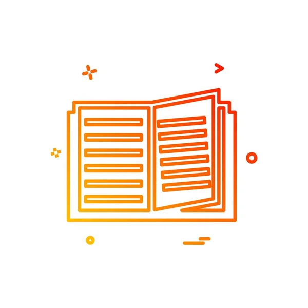 Books Icon Design Vector — Stock Vector