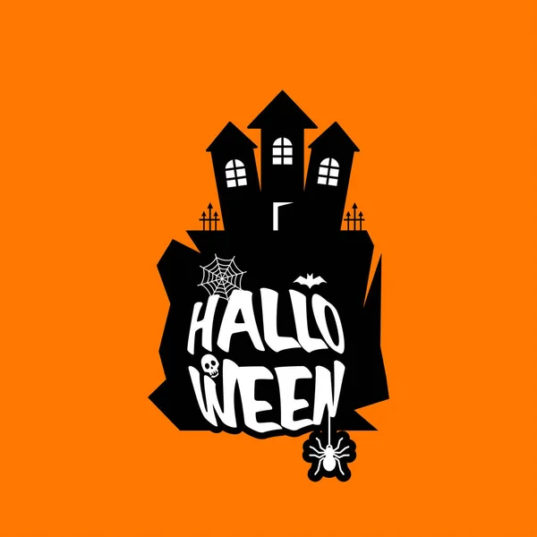 Diseño Póster Fiesta Halloween Para Tipografía Navideña Ilustración Vectorial Colorida — Vector de stock