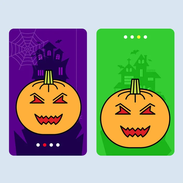 Happy Halloween Invitation Design Pumpkin Vector — Stock Vector