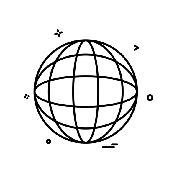 Glob Map Icon Vektordesign — Stockvektor