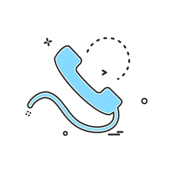 Phone Icon Design Vector — Stock Vector