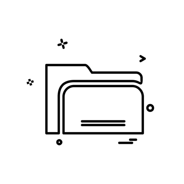 Ordner Icon Design Vektor Illustr — Stockvektor