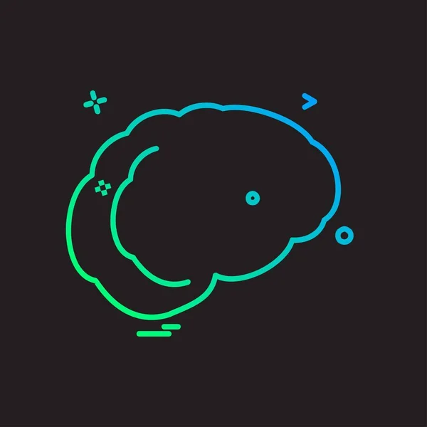 Cloud Icon Design Ilustrație Vectorială Colorată — Vector de stoc