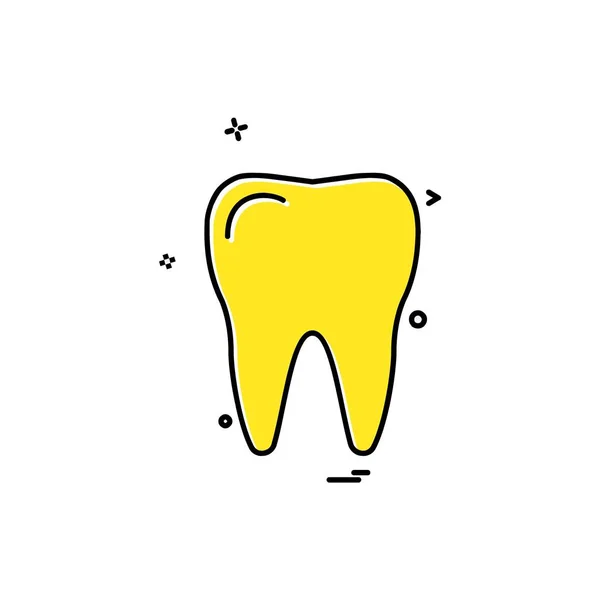 Ilustração Vetor Ícone Dente Humano —  Vetores de Stock