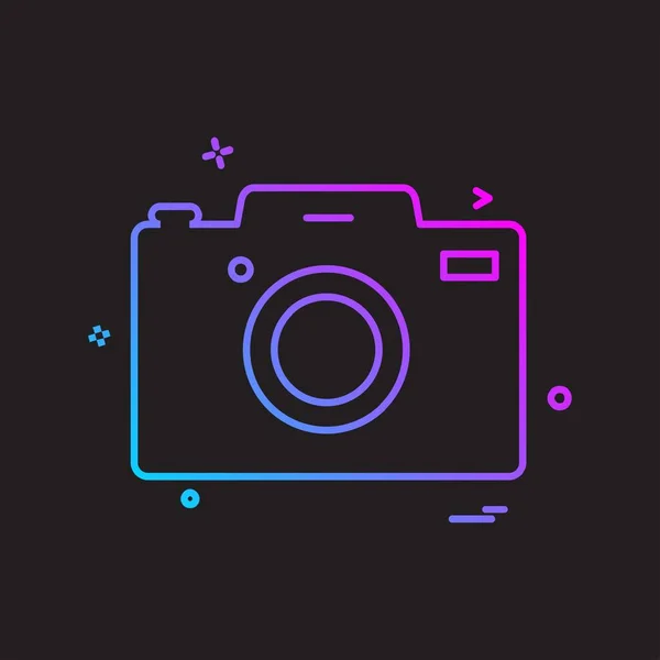 Camera Icon Design Vector — Stock Vector