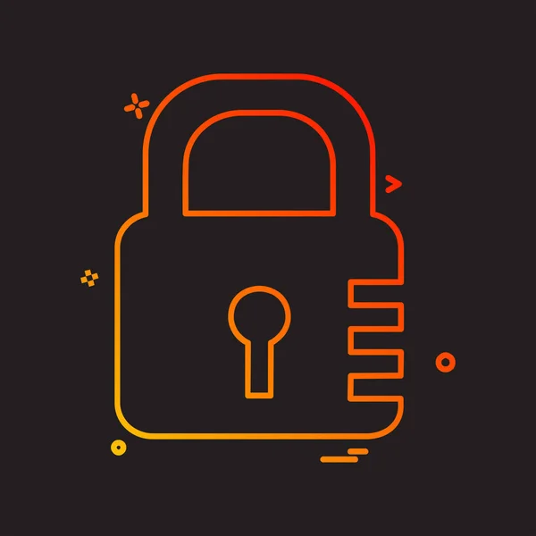 Lock Flat Icon Vector Illustration — Stock Vector