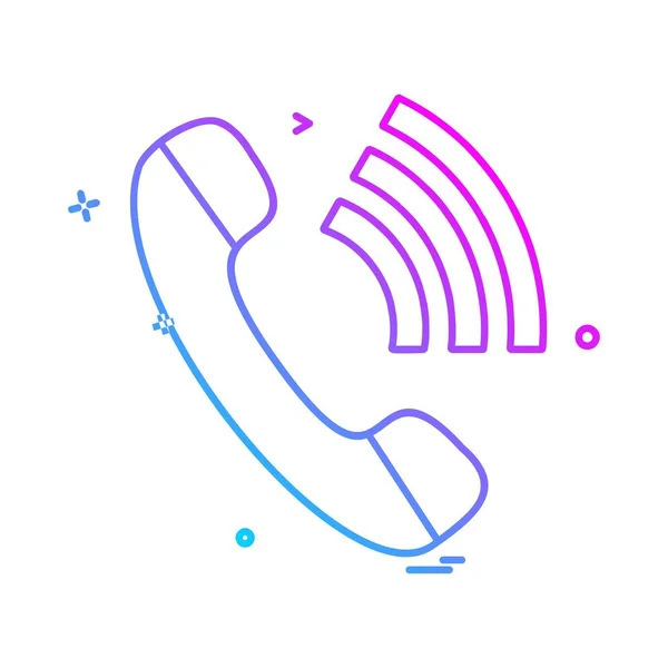 Call Icon Design Vector — Stock Vector