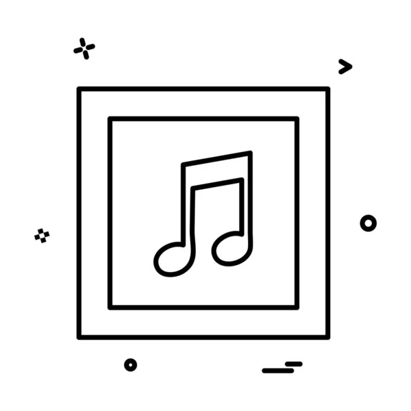 Icono Música Vector Diseño — Vector de stock