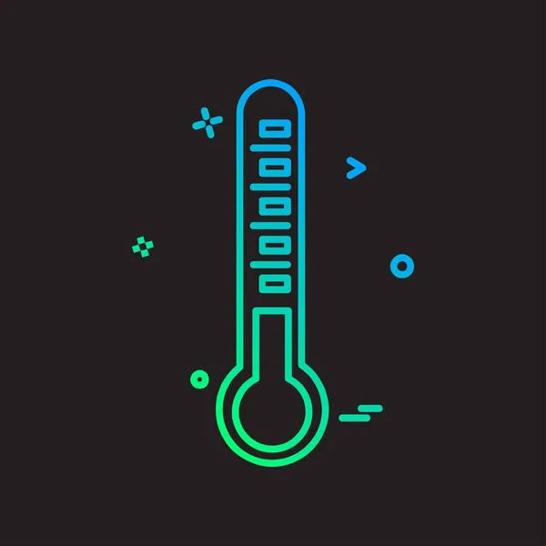 Thermometer Icon Design Vector — Stock Vector