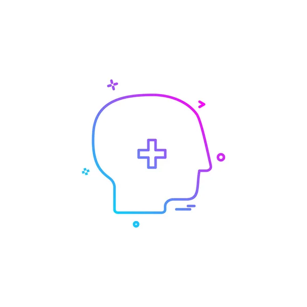 Brain Treatment User Icon Vector Desige — Stock Vector