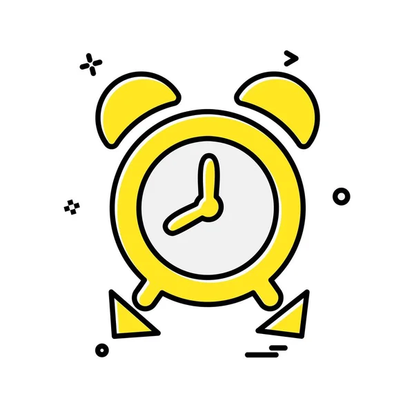 Reloj Icono Plano Vector Ilustración — Vector de stock