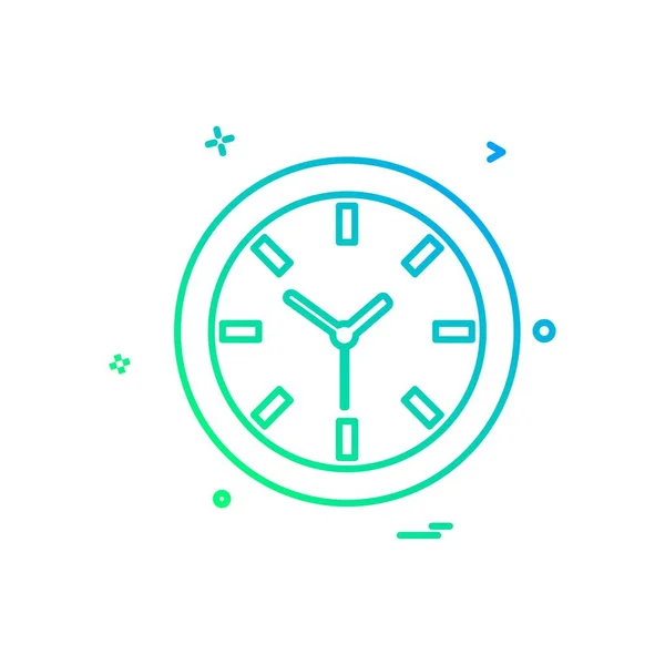 Uhr Flache Icon Vektor Illustration — Stockvektor