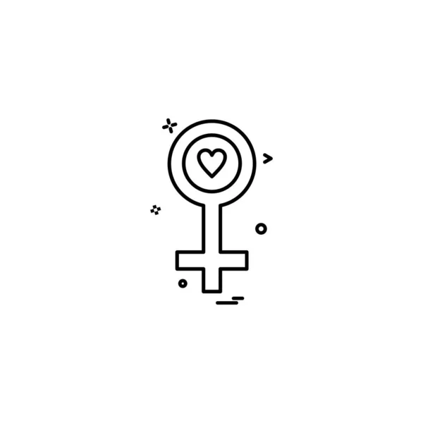 Ilustração Vetorial Design Ícone Feminino —  Vetores de Stock