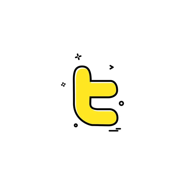 Medien Netzwerk Social Twitter Icon Vektor Design — Stockvektor