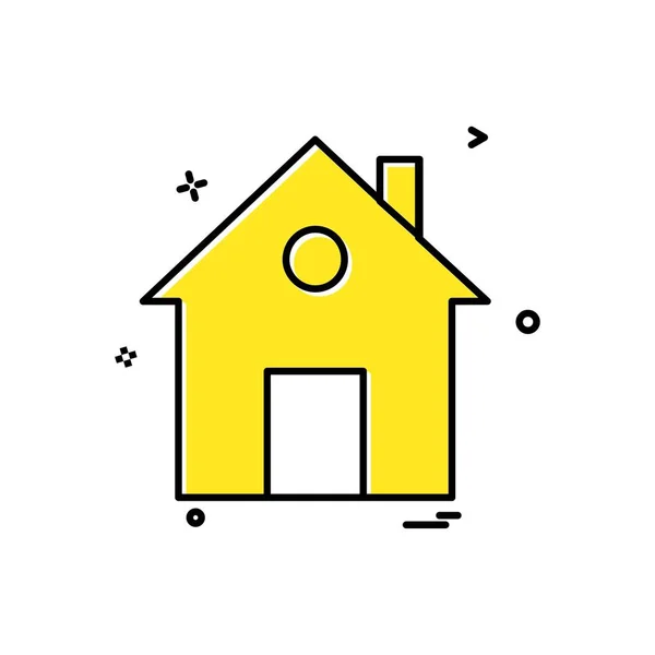ホームの家フラット アイコン ベクトル デザイン — ストックベクタ