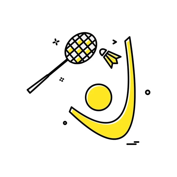Designvektor Für Badminton Ikonen — Stockvektor