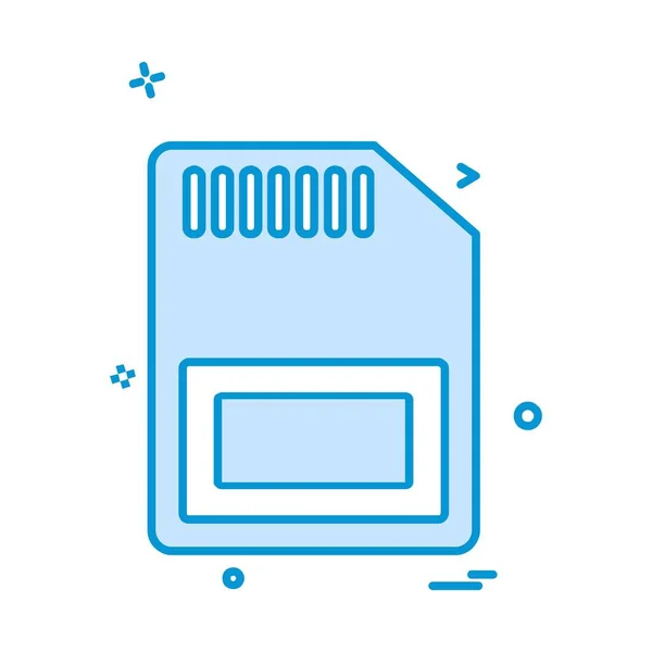 Sim Card Icon Design Vector — Stock Vector