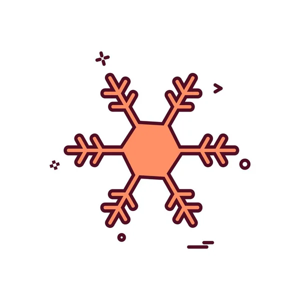 Natal Snowflake Ícone Vetor Design — Vetor de Stock
