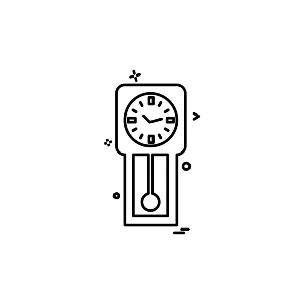 Clock Icon Design Vector — Stock Vector